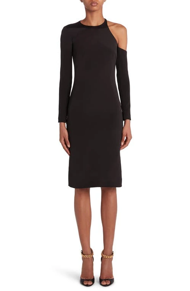 TOM FORD Single Cold Shoulder Long Sleeve Cady Dress at Nordstrom, Us