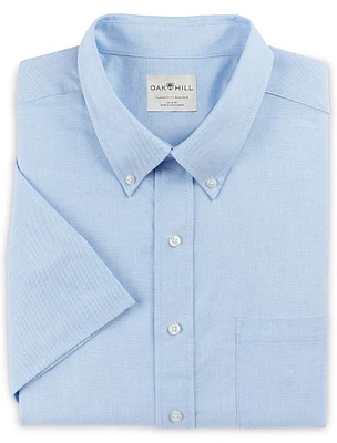 Oak Hill by DXL Pinpoint Dress Shirt Blue at Nordstrom,