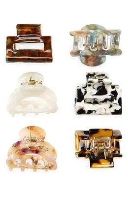 Tasha Assorted 6-Pack Jaw Hair Clips in Neutral Combo at Nordstrom