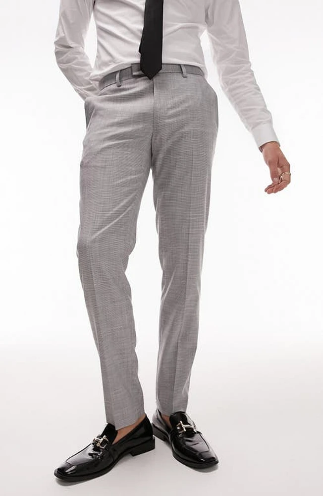 Topman Skinny Suit Pants Light Grey at Nordstrom,