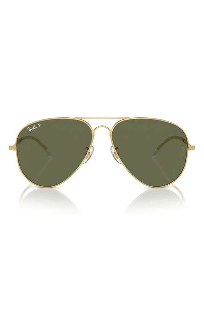 Ray-Ban 58mm Old Pilot Polarized Aviator Sunglasses in Gold Flash at Nordstrom