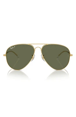 Ray-Ban 58mm Old Pilot Polarized Aviator Sunglasses in Gold Flash at Nordstrom