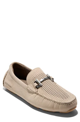 Cole Haan Grand Laser Bit Driving Loafer Sesame Nubuck/Gum at Nordstrom,