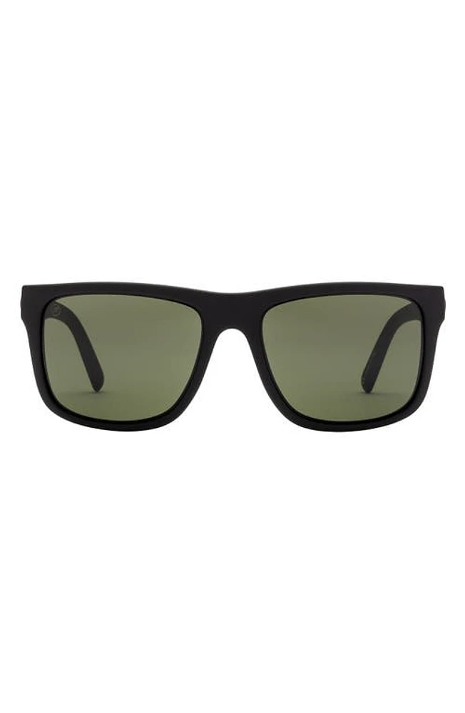 Electric Swingarm XL 59mm Flat Top Sunglasses in Matte Black/Grey at Nordstrom