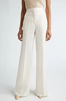 Max Mara Hangar Linen Suiting Trousers Ivory at Nordstrom,