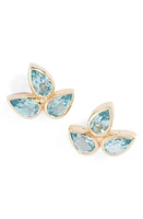 Anzie Bouquet Fleur de Lis Stud Earrings in Swiss Blue Topaz at Nordstrom