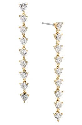 Nadri Gwen Cubic Zirconia Linear Drop Earrings in Gold at Nordstrom