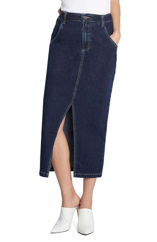 Wash Lab Denim Daily Slit Midi Skirt at Nordstrom,