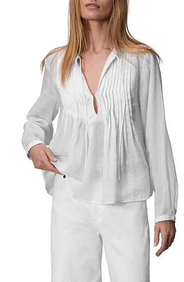 rag & bone Amaris Pintuck Ramie Top White at Nordstrom,