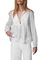 rag & bone Amaris Pintuck Ramie Top White at Nordstrom,