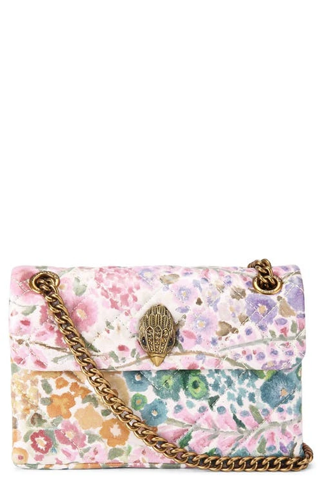 Kurt Geiger London x Floral Couture Mini Kensington Quilted Leather Crossbody Bag in Floral Multi at Nordstrom