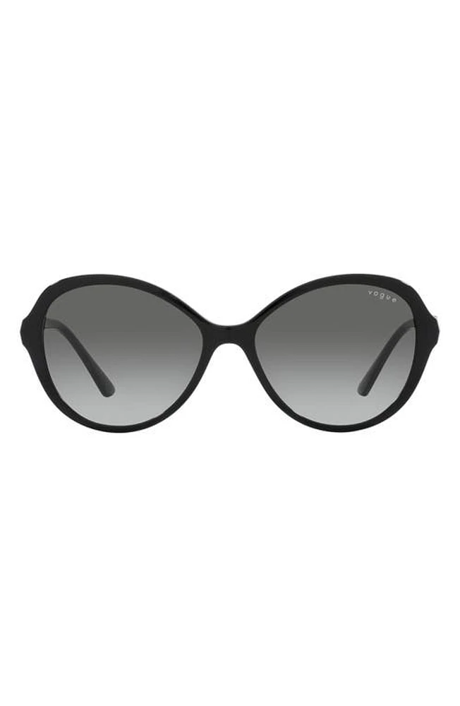 VOGUE 57mm Gradient Butterfly Sunglasses in Black at Nordstrom