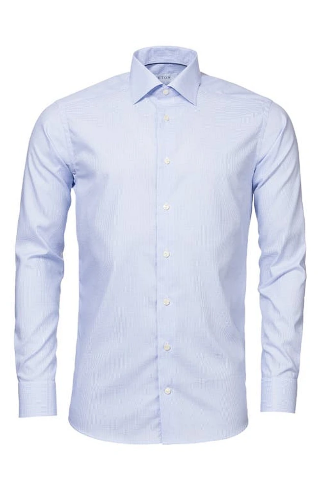 Eton Contemporary Fit Cotton Dress Shirt Blue at Nordstrom,