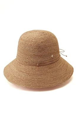 Helen Kaminski Packable Raffia Cloche in Nougat at Nordstrom