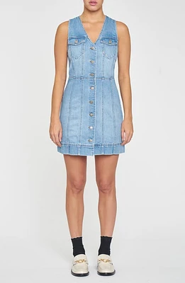 DAZE Sun Button Front Sleeveless Denim Dress Memory at Nordstrom,