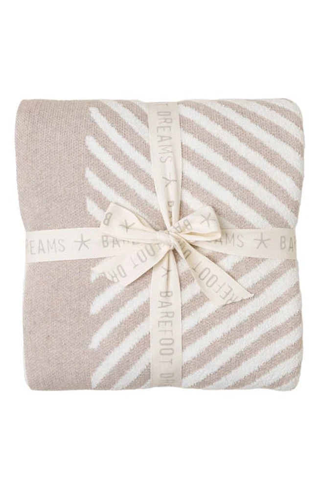 barefoot dreams Agave Cozy Cotton Blend Throw Blanket in Oatmeal-Cream at Nordstrom