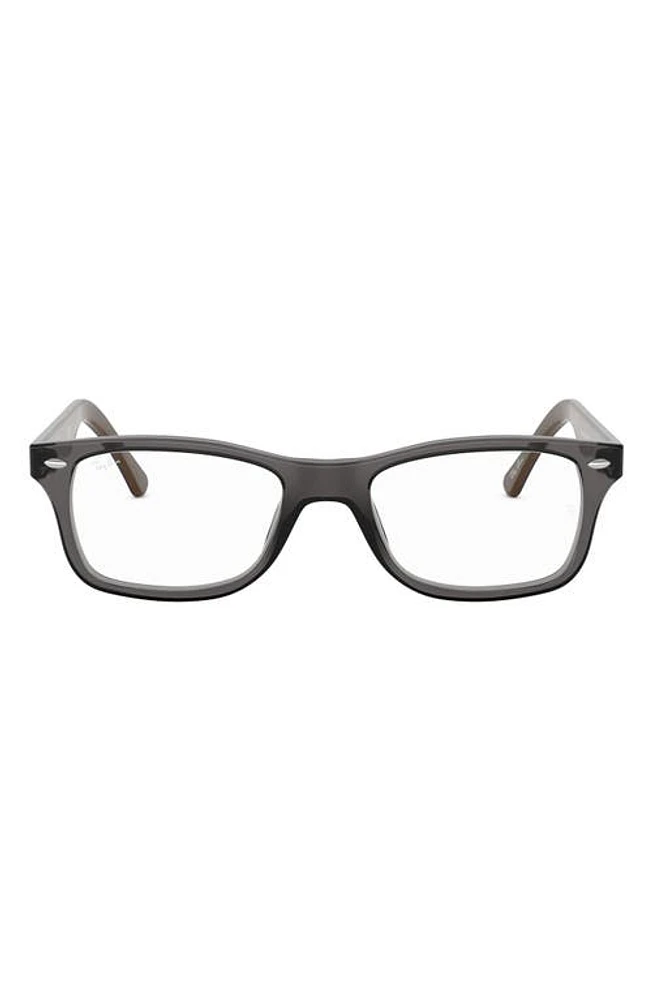 Ray-Ban 53mm Square Optical Glasses in Black Grey at Nordstrom