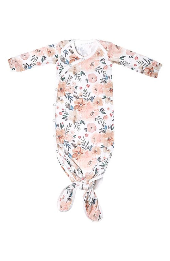 Copper Pearl Newborn Knotted Gown in Autumn at Nordstrom