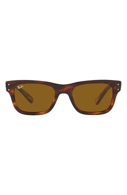 Ray-Ban Mr. Burbank 52mm Rectangular Sunglasses in Striped Havana at Nordstrom