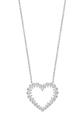 Bony Levy Liora Diamond Heart Pendant Necklace in 18K White Gold at Nordstrom