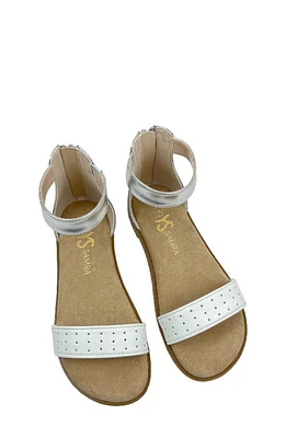 Yosi Samra Kids' Miss Cambelle Ankle Strap Sandal White Perforated at Nordstrom, M