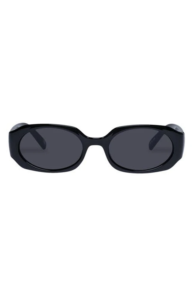 Le Specs Shebang Rectangular Sunglasses in Black at Nordstrom