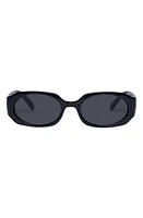 Le Specs Shebang Rectangular Sunglasses in Black at Nordstrom