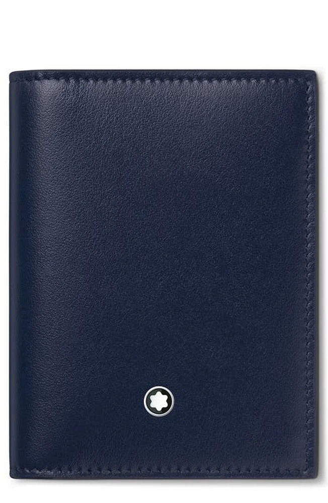 Montblanc Meisterstück Leather Card Case in Ink Blue at Nordstrom