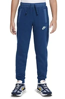 Nike Kids Fleece Stripe Joggers in Valerian Blue/Mint Foam at Nordstrom, Size Xl