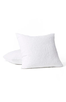 Coyuchi Reyes Organic Cotton Pillow Sham in Alpine White at Nordstrom, Size Standard