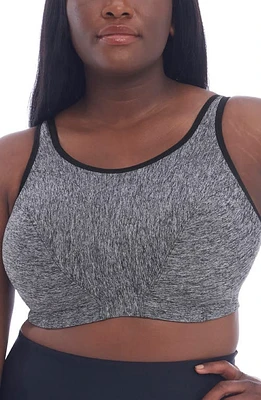 Goddess Soft Cup Full Figure Sports Bra Pewter Heather at Nordstrom,