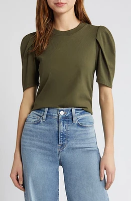 FRAME Draped Short Sleeve Organic Cotton T-Shirt at Nordstrom,