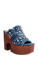 ZIGI Zhara Embellished Platform Slide Sandal Bludm at Nordstrom,