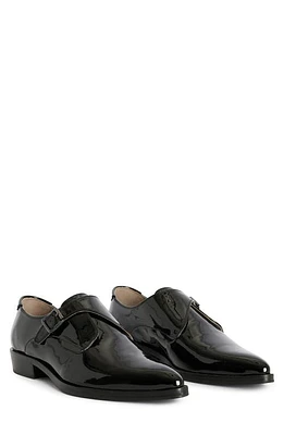 AllSaints Keith Monk Strap Shoe Black at Nordstrom,