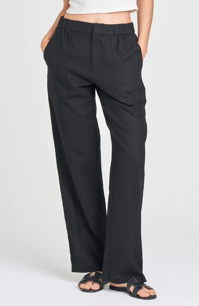 WAYF Daylight Wide Leg Linen Blend Pants at Nordstrom,