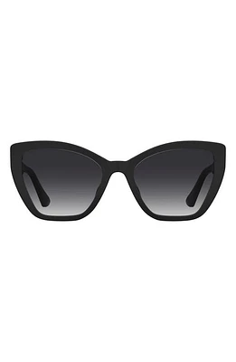 Moschino 55mm Gradient Cat Eye Sunglasses in Black at Nordstrom