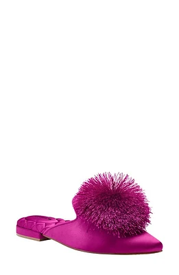 Birdies Dove Satin Mule Pom at Nordstrom,