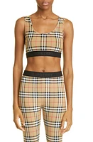 burberry Dalby Check Sports Bra Archive Beige Ip Chk at Nordstrom,