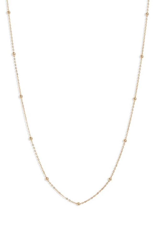 Bony Levy 14K Gold Ball Bead Chain Necklace in Yellow Gold at Nordstrom, Size 18