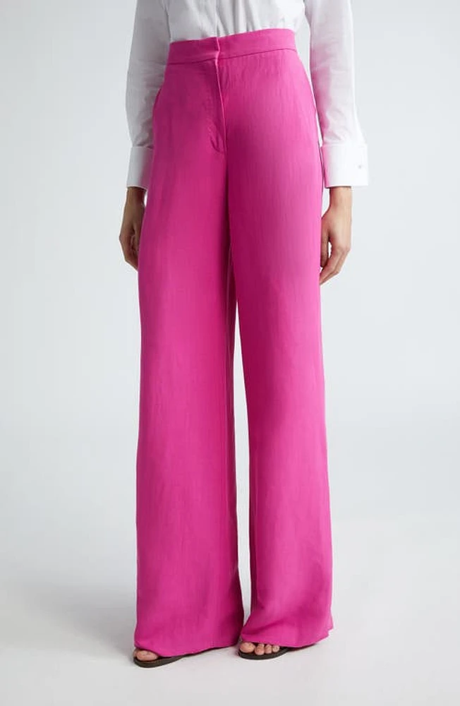 Max Mara Studio Gary Wide Leg Pants Fuchsia at Nordstrom,