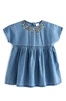 NEXT Kids' Strawberry Embroidered Denim Dress Indigo at Nordstrom,