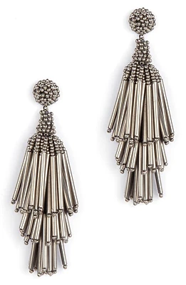 Deepa Gurnani Rain Tassel Earrings in Gunmetal at Nordstrom