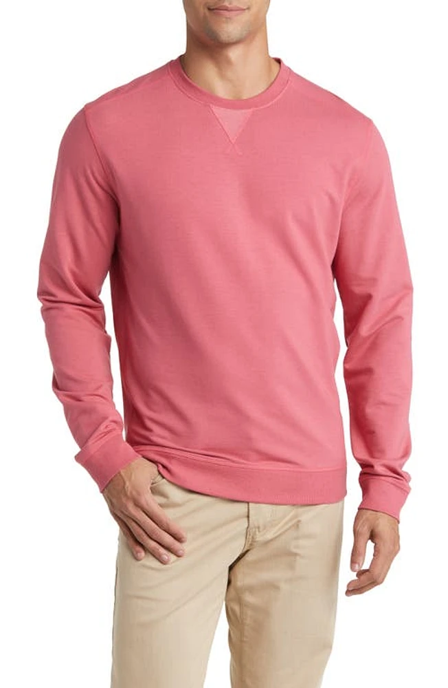 johnnie-O Corbet Crewneck Sweatshirt Raspberry at Nordstrom,