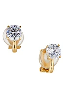 Nadri Modern Love Round Clip-On Earrings in Gold at Nordstrom