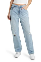 HIDDEN Jeans Ripped High Waist Straight Leg Light Wash at Nordstrom,