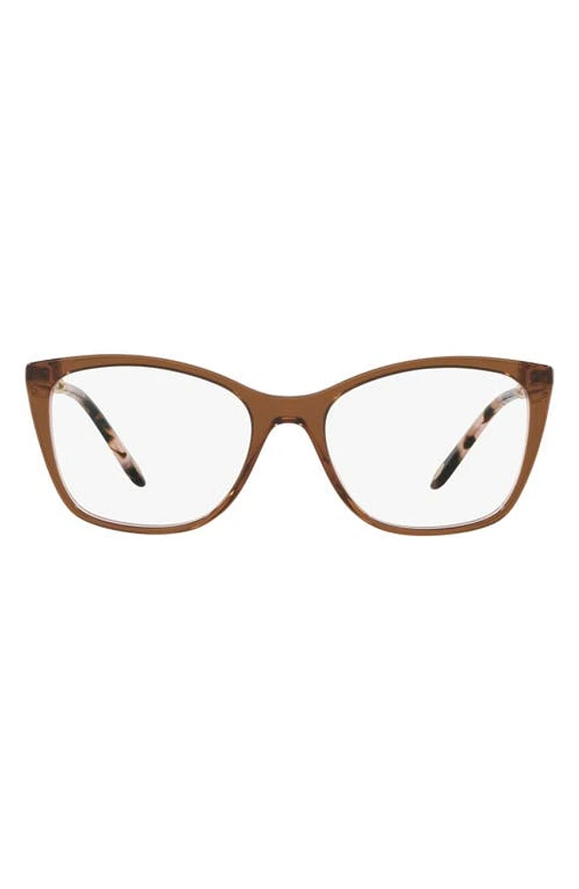 Tiffany & Co. 54mm Square Optical Glasses in Brown/Grey/Pink at Nordstrom