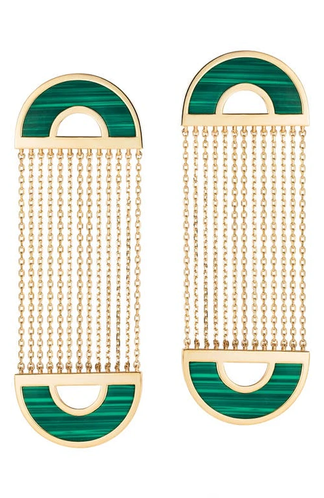 NeverNoT Malachite Drop Earrings in Green at Nordstrom