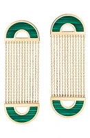 NeverNoT Malachite Drop Earrings in Green at Nordstrom