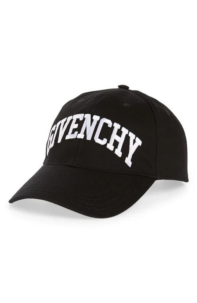 Givenchy Embroidered Logo Baseball Cap in 001-Black at Nordstrom