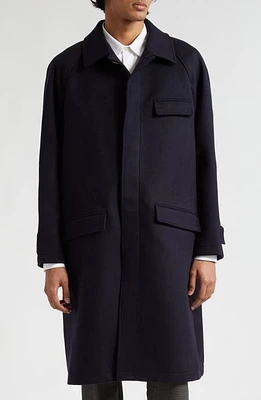 De Bonne Facture Parisian Raglan Sleeve Wool Coat Navy at Nordstrom, Us